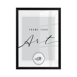 KNOR Cadre photo 40 x 60 cm - Noir - Verre acrylique incassable - 40 x 60 cm - À suspendre - Cadre en plastique recyclé (Knor, neuf)