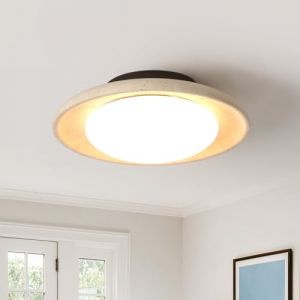 kaixunl Plafonnier LED Japonais Style Wabi-Sabi Travertin Jaune Lampe Semi-encastré Luminaire Rond Plafonniers lustre Chaude Idéal pour Les Chambre Salles À Manger Cuisine Et Couloirs 25cm 9W (Kaixunl, neuf)
