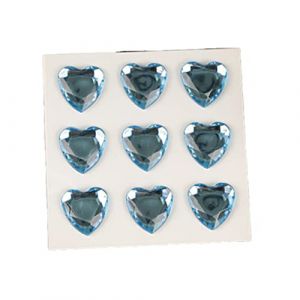 kesurpae 10 Feuilles Strass Autocollants Enfants Main décorations Acrylique décalcomanies Bricolage Amour Coeur Artisanat étiquette pour Guitare Salutation, Bleu Clair (mikeiony, neuf)