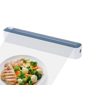 Distributeur Film Alimentaire Magnétique - Dérouleur Film Alimentaire | Distributeur De Film Étirable | Distributeur De Film Alimentaire Avec Cutter | Film Cutter | Distributeur De Papier D'aluminium (ZBLanc, neuf)