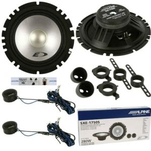 1 Alpine SXE-1750S Kit 2 Voies 6,5" 16,5 cm 165 mm Gris Haut-parleurs 45 Watt RMS 280 Watt Max avec Woofer, Tweeter, Voiture, Kit de Paire avec Accessoires Cadeau et Sticker personnalis&eacute;s (LA MAISON CHIC 2011 S.R.L., neuf)