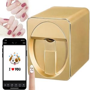 Imprimante D'Art D'Ongle 3D,Machine D'Impression D'Ongle Automatique Intelligente, Prise En Charge Wifi/Bricolage, Imprimante Ongle Mobile Pour Salon De Manucure &agrave; Usage Domestique(Gold) (XINGYISHANG（品牌已注册，跟卖必投诉）, neuf)