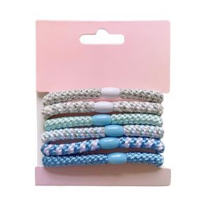 Kknekki 6 pcs Original Elastique Cheveux,Knekkies Chouchou Cheveux Femme Pour Cheveux &eacute;pais,Knekki Elastiques &agrave; Cheveux Epais Sans Dommages,&eacute;lastiques Doux,Accessoires Cheveux Fille,Enfant,Homme (E) (zinhay, neuf)
