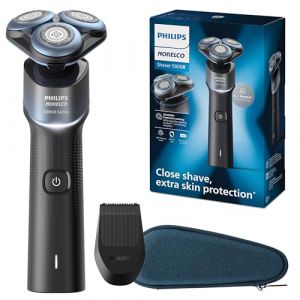 Philips Norelco Exclusive Shaver 5000X, X5006/85 Rasoir rechargeable avec tondeuse de pr&eacute;cision et pochette de rangement (RIDDING SHOP LTD, neuf)