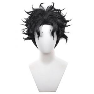 bi bi hou Takakura Ken Cosplay Perruque Noir Longueur 32cm Déguisement de Anime Dan Da Dan Ken Takakura Wig Anime Perruque Noël Halloween Carnaval Fête Costume Accessoires (Kdjs, neuf)