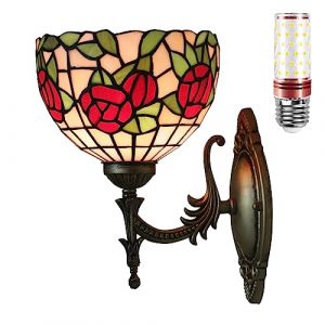 Uziqueif Appliques murales interieures, Lampe de Applique Murale de Style Tiffany, Lampe vitrail, Lampe Murale Interieur, Lampe de Chevet pour Salon,L (Uziqueif home decoration, neuf)
