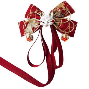 Épingle à cheveux pour Nouvel An chinois festif Nouvel An chinois Épingle à cheveux avec nœud rouge avec pompons Style de Nouvel An chinois Accessoire pour cheveux A (kilnbright, neuf)