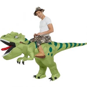 FUNFOCUS Costume gonflable T-Rex pour adulte &ndash; D&eacute;guisement de dinosaure Ride On pour Halloween, carnaval, No&euml;l et &eacute;v&eacute;nement (costume de requin gonflable) (XB Costumes, neuf)