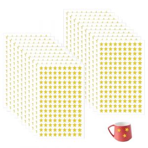 2700 Pi&egrave;ces &Eacute;toiles Autocollantes de R&eacute;compense, 8 mm Gommettes &Eacute;toiles Brillante D&eacute;coration Feuilles d'autocollants D&eacute;coration Pour R&eacute;compense Etudiants Stickers Scrapbooking (Or) (Moxuzhukeji, neuf)