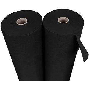 sarcia.eu Géotextile Toile Anti-Mauvaises Herbes en Non tissé 150g/m2 Caoutchouc Noir 1,6m 150g/m2 avec UV Pologne 25m (Regmoni, neuf)