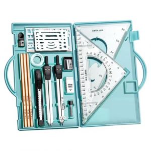 Kit de dessin, kit de dessin | Ensemble de géométrie professionnel de 16 pièces avec règles en métal - Ensemble de rapporteur de boussole à règle triangulaire, fournitures de dessin, ensemble de crayo (meiguimoli, neuf)