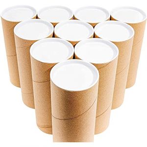 Lot de 10 tubes d'exp&eacute;dition ronds en carton avec capuchons pour emballage d'affiches, 76 x 152 mm pour exp&eacute;dition, &oelig;uvres d'art, calendriers de l'Avent, travaux manuels en classe, projets de (Juvo +, neuf)