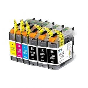 akaca LC223 XL Cartouches d'encre Compatibles avec Brother LC-223 LC-221 LC221, pour DCP-J562DW J4120DW MFC-J480DW J680DW J880DW J4420DW J4620DW J4625DW J5320DW J5620DW J5625DW J5720DW (Lot de 6) (akaca, neuf)