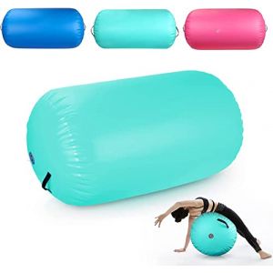 KAKASA Rouleau de gymnastique gonflable - Roues &agrave; air gonflables - Pour exercices &agrave; domicile (120 x 90 cm, vert), 120x90cm (houndsports, neuf)