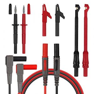 Neoteck Kit de Fil de Test Automobile, Sondes de Multim&egrave;tre Sonde de Test &agrave; Pince Perforante Signal de Rupture de Fil de Perforation avec Si&egrave;ge Banane 4 mm Cordons de Mesure Cat III 1000V Cat IV 600V (vinstarteu, neuf)