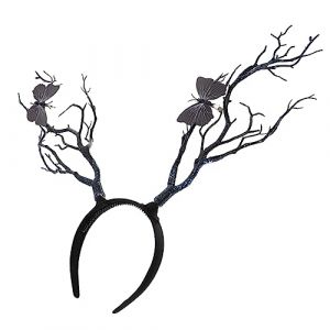 PLAFOPE Coiffe De Bois De Cerf D'halloween Accessoires De Costume -tête En Branches D'arbre Coiffe En Silicone Faite À La Main (Comexs, neuf)