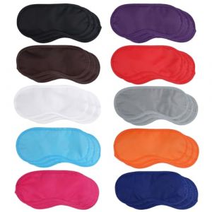 30 Pièces Multicolor Bandeau Yeux Sommeil, Masque de Sommeil Sangle Réglable, Bandeau Yeux lot, Cache Yeux pour Dormir, Masque Nuit Sommeil de 10 Couleurs, pour Avion, Train, Voyage, Siestes, le Repo (Shenzhen Sanhuan Recycling Technology Co Ltd, neuf)