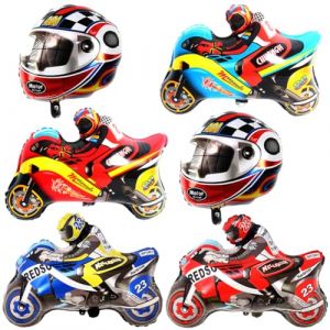 Ballons de motocross, Anniversaire de motocross, ensemble de ballons de course, ballons décoratifs en forme de moto,6PCS Moto Anniversaire Garçon Décoration Voiture de Course Ballons Kit Décoration Vo (shenzhenshishengyandianzishangwuyouxiangongsi, neuf)