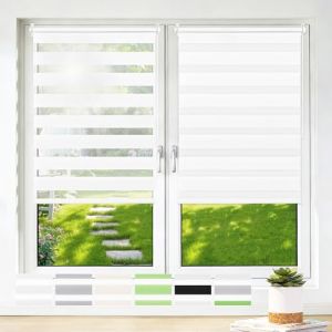 Grandekor Store Jour Nuit sans Per&ccedil;age Ajustable pour Fen&ecirc;tre Porte Salon Chambre Bureau Facile &agrave; Installer, 80l x 200 cm, Blanc (Grandekor EU, neuf)