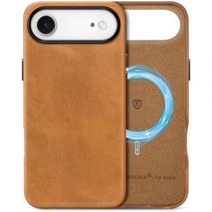 Shieldon Coque Magn&eacute;tique Cuir V&eacute;ritable pour iPhone Air 6,5 Pouces 5G 2025, Etui Standard Housse en Cuir [Chargement sans Fil][Bouton M&eacute;tallique] Case Slim - Marron Clair R&eacute;tro (TG-Global FR, neuf)