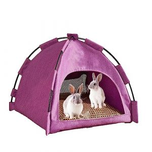 Fulenyi Tente tipi Portable pour Chat, Tente Pliable et Lavable pour Chat tipi pour Chien, 42 * 42 * 38CM Chiot Tipi Chat Lit Lavable Chien Tipi Tente pour Chat, Chien (spolert, neuf)
