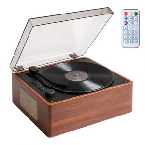 Lecteur CD portable avec Bluetooth 5.1, lecteur CD r&eacute;tro avec double haut-parleur st&eacute;r&eacute;o, t&eacute;l&eacute;commande, rechargeable, lecteur CD, prend en charge la lecture USB/AUX, prise casque, protection contre la (ELENASI, neuf)
