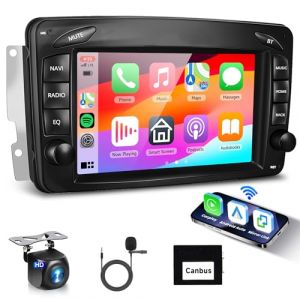 2G+64G Android Autoradio pour Mercedes Benz W168 W203 CLK C209/W209 SLK/W170 W463 Viano Vito W639 Vaneo 7 Pouces sans Fil Carplay Android Auto Navi GPS WiFi Bluetooth FM/RDS Cam&eacute;ra de Recul (Rimoody Tech, neuf)