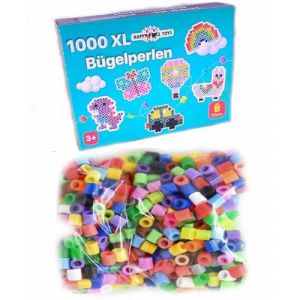 1000 perles &agrave; repasser Maxi XL de 10 mm multicolores - Grandes perles de 10 mm pour enfants &agrave; partir de 3 ans. (Compatible avec toutes les plaques Maxi &agrave; picots.) (Happy Price Toys, neuf)