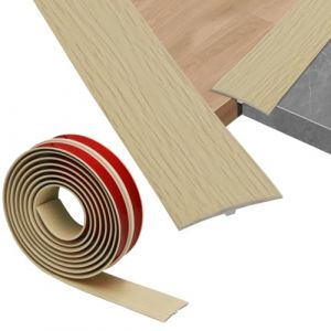 Profil de transition, Tutamaz T Profil de seuil autocollant 5&times;300cm, Bande de seuil de porte en PVC, Bande de transition autocollante, Profil de transition pour la connexion de sols, parquets (Tutamaz, neuf)