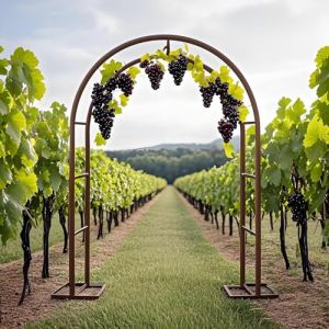 Arche De Jardin En Acier, Arceau À Rosiers Tuteur Pour Plantes Grimpantes, Vigne De Glycine, 140 200 240 280cm Robuste Pergola En Métal Pour Pelouse, Décoration De Fête De Mariage(Bronze,W2.0 x H2.30m (DHUSGS, neuf)