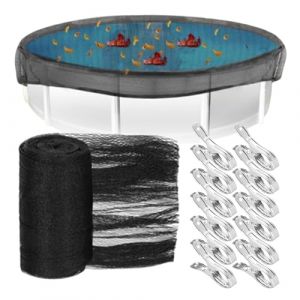 Filet De Protection Anti Feuilles pour Piscine Ronde, Filet Protection Piscine 5m, Soleil Moustiquaire Piscines Hors Sol Noir avec 12 Clips, Pliable, Facile à Installer (banektep, neuf)