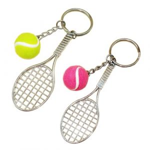 Hugwish Porte Cle Tennis 2pcs, Porte Clé Tennis, Porte-Clés Tennis, keychain tennis, Cadeau Tennis Récompenses Pour Enfants, école Et Sport (fengxiaEU, neuf)