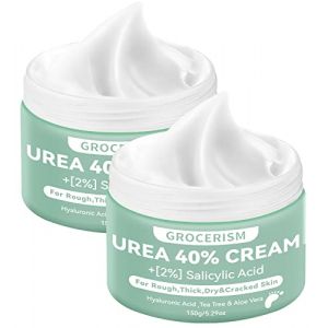 2 Paquets Crème à l'Urée 40% pour les Pieds avec plus de 2% d'Acide Salicylique | Pieds et mains | Acide hyaluronique, arbre à thé, aloe vera | Hydrate, élimine les callosités et adoucit,150 g (Morden Beauty, neuf)