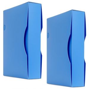 Arpan Lot de 2 porte-vues A4 avec 150 pochettes, 300 côtés, étui de rangement avec pochettes en plastique, pochette en polyéthylène (bleu) (Claris, neuf)