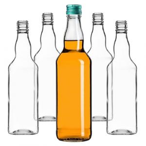 KADAX Lot de 100 bouteilles en verre vides de 500 ml &agrave; remplir, bouteilles de liqueur avec bouchon &agrave; vis, bouteilles pour jus, liqueur, eau-de-vie (Vert) (KADAX, neuf)