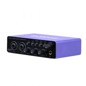 BOMGE Interface audio USB SOLO avec alimentation fantôme XLR/48 V, 32 bits/192 kHz haute fidélité, pour interface de mixage audio studio pour guitariste, chanteur, podcasteur, producteur, Plug and (BOMGE, neuf)