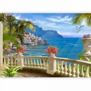 Papier peint murando intissé 300x210 cm Décoration Murale XXL Poster Tableaux Muraux Tapisserie Photo Trompe l'oeil Italie paysage nature c-B-0101-a-a (murando, neuf)