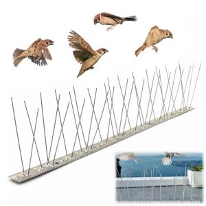 Pic Anti Pigeon, Pic Anti-Pigeon en Acier Inoxydable, Pique Anti Pigeon en Acier Inoxydable, Pique Anti-Oiseaux, Pique Anti Chat Balcon, Repulsif Pigeon, Pics Anti Moineau (FEEPP, neuf)