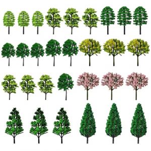 ZHIQIN 30 Pi&egrave;ces Arbre Modelisme Mixte Arbre Maquette Miniature Mod&egrave;le Arbres en Plastique Mini Arbres Mod&egrave;le Trains et Architecture pour DIY de Paysage Table de Sable Mod&egrave;le Paysage(3-7 cm) (zhiqin-store, neuf)