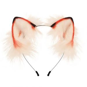 Serre-t&ecirc;te oreilles de renard, oreilles de chat en fausse fourrure, serre-t&ecirc;te oreilles de loup, accessoires de costume en fourrure, &eacute;pingle &agrave; cheveux tendance for adultes, cosplay d'Halloween(Orange) (FFNWFHZ, neuf)