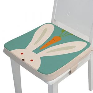 Chickwin Coussin Rehausseur Chaise Enfant, Chaise Haute Bébé Portable Réhausseur Coussin de Siège Ajustable Démontable Confortable Eponge Coussins pour Salle à Manger (renoncé,40x40x5cm) (chickwing, neuf)