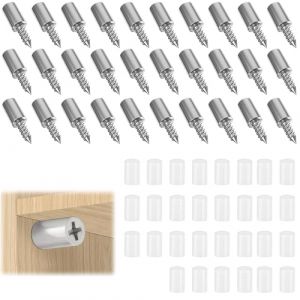JCUGSBS 30Pcs Taquet Etagere, Consoles pour étagères, Chevilles de Support Etagere Murale, Support d'Étagère Étagère Broches Cheville Supports de Plaque en Métal pour Meubles Placard Bibliothèques (GuangZhouJieChunMaoYiYouXianGongSi, neuf)