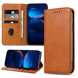 DENDICO Coque pour iPhone SE 2022/2020 / iPhone 8 / iPhone 7, Etui en PU Cuir Pochette de Portefeuille, Antichoc Protection Housse avec Support pour iPhone SE 2022/2020 / 8/7, Brun Clair (DENDICO, neuf)