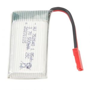 Batterie pour Drone Rc 3,7 V 500 Mah avec Prise Rouge Jst Batterie Au Lithium Haute E pour Batterie D'h&eacute;licopt&egrave;re Rc De Remplacement X5C Compatible avec X5C 752540 25C Power Rechargeable Battery for (yafaa, neuf)
