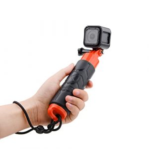 Poignée Flottante Premium pour GoPro/DJI Osmo Action par CamKix/Flotteur à Prise en Main pour GoPro Hero 10, 9, 8, 7, 6, 5, 4, 3+, 3, 2, 1 / Intérieur Creux pour Ranger de Petits Objets (ECO-FUSED UK, neuf)