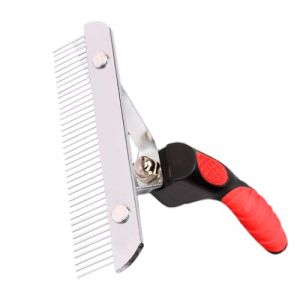 Brosse Rake pour enlever le sous-poil | râteau anti-| peigne professionnel avec dents en acier inoxydable, outil de défrisage pour chiens et chats, accessoires pour animaux domestiques (ruixjz, neuf)