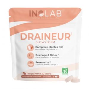 INOLAB I Draineur Bio Puissant I Triple Detox = Foie + Reins + Peau I Perte de Poids -Peau nette - Boost le M&eacute;tabolisme I Fabriqu&eacute; en France (inolab LABORATOIRE, neuf)