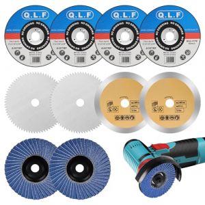 NUTKIT 10PCS disques de coupe 76 mm, disque &agrave; tron&ccedil;onner 76x10 mm, Disques de Meuleuse D'angle, Set D'disques a Tronconner, disque d&eacute;coupe pour meuleuse d'angle, Pour M&eacute;tal, Acier, Fer, Aluminium (HFX-online, neuf)