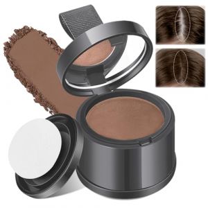 lomdung Poudre de Racine de Cheveux avec Houppette et Miroir, Poudre Densifiante Cheveux Imperm&eacute;able et longue Dur&eacute;e pour Combler les Cheveux Clairsem&eacute;s, Hairline Powder pour Hommes, Marron Fonc&eacute; (CHUNYIN, neuf)