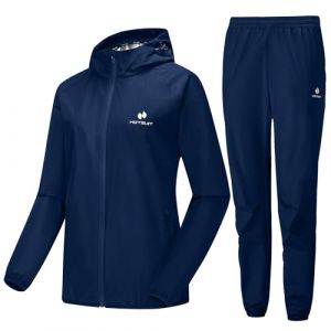 HOTSUIT Sudation femme pour sport Combinaison de sudation pour fitness en gym ensemble de sudation pour boxe avec sudation jacket et pantalon de la sudation Navy XL (HOTSUIT, neuf)